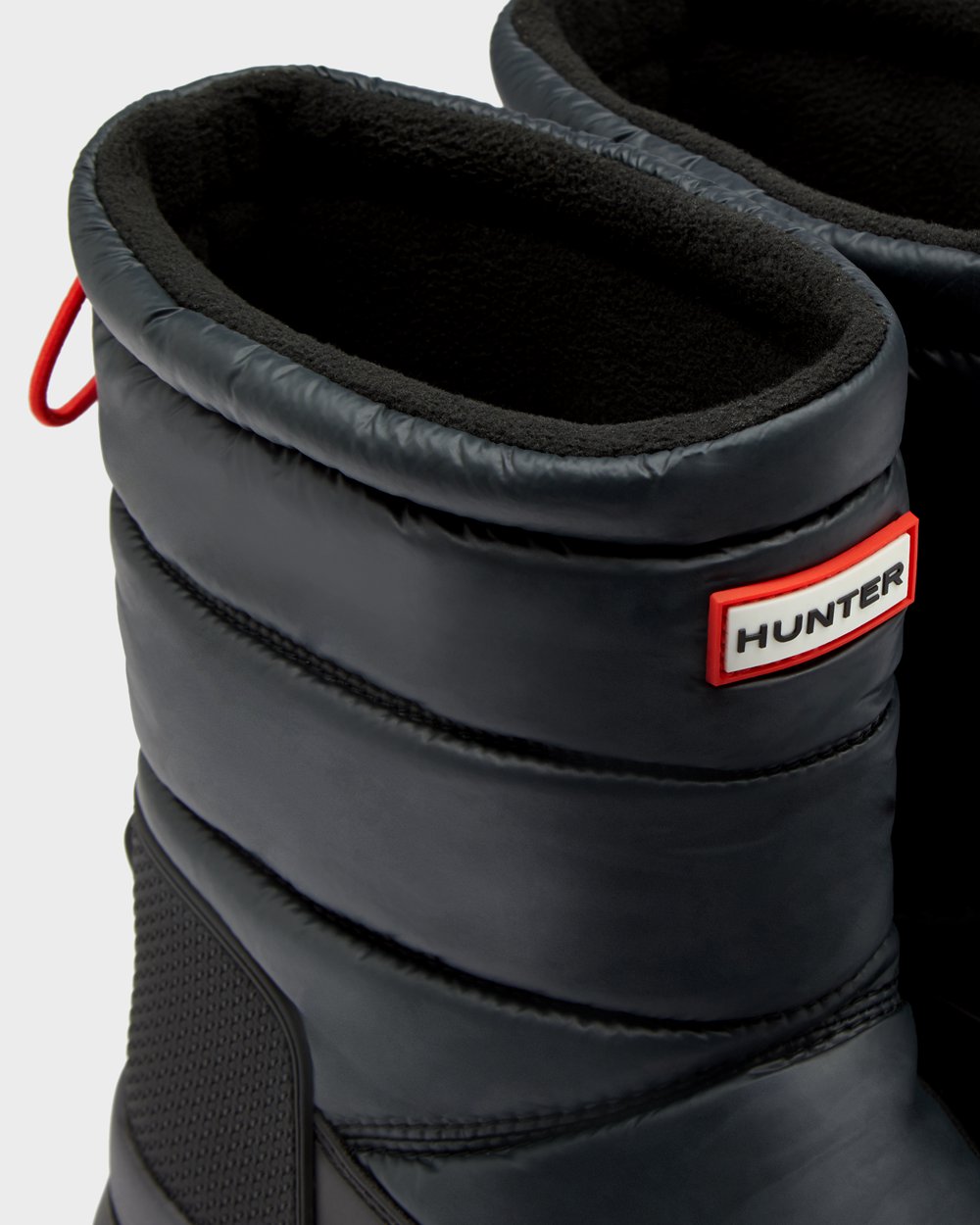 Hunter Original Insulated Short Snow Boots - Sale Clearance Mens Black - JXQCMI529